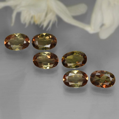 Gemas de andalucita multicolor natural de 2,42 ct, corte óvalo, VVS-VS