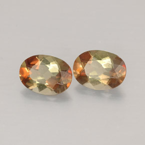 Gemas de andalucita multicolor natural de  ct, corte óvalo, VS