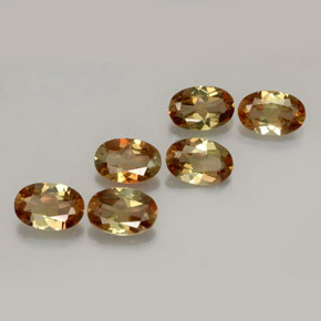 Gemas de andalucita multicolor natural de  ct, corte óvalo, VVS-VS