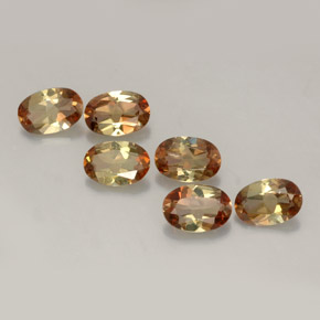 Gemas de andalucita multicolor natural de  ct, corte óvalo, VVS-VS
