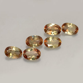 Gemas de andalucita multicolor natural de  ct, corte óvalo, VVS-VS