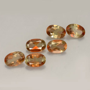 Gemas de andalucita multicolor natural de  ct, corte óvalo, VVS-VS
