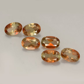 Gemas de andalucita multicolor natural de  ct, corte óvalo, VVS-VS