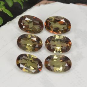 Gemas de andalucita multicolor natural de 2,66 ct, corte óvalo, VVS-VS
