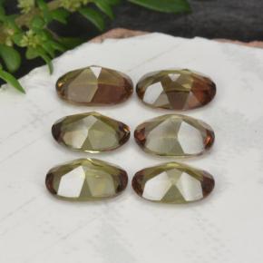 Gemas de andalucita multicolor natural de 2,66 ct, corte óvalo, VVS-VS