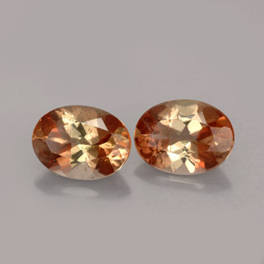 Gemas de andalucita multicolor natural de  ct, corte óvalo, VS