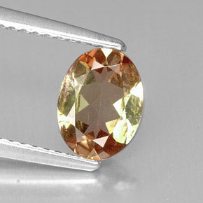 Andalucita multicolor natural de 1,05 ct, corte óvalo, VS-SI
