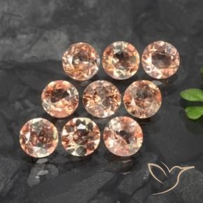 Gemas de andalucita Naranja claro natural de 2.05 ct, Redondo, VS