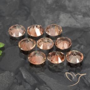 Gemas de andalucita Naranja claro natural de 2.05 ct, Redondo, VS