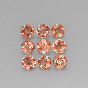Gemas de andalucita multicolor natural de 2,25 ct, corte redondo, VS