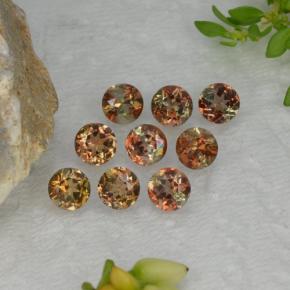 Gemas de andalucita multicolor natural de 2,25 ct, corte redondo, VS