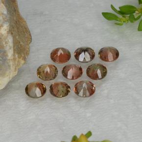 Gemas de andalucita multicolor natural de 2,25 ct, corte redondo, VS