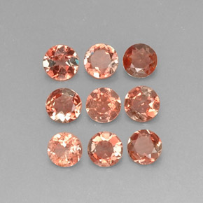 Gemas de andalucita multicolor natural de  ct, corte redondo, VS