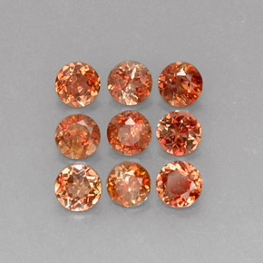 Gemas de andalucita multicolor natural de 2,28 ct, corte redondo, VS
