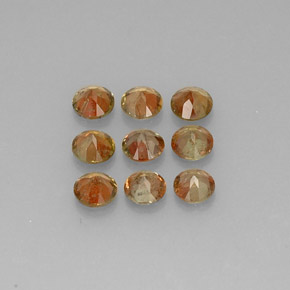 Gemas de andalucita multicolor natural de  ct, corte redondo, VS