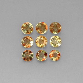 Gemas de andalucita amarillo natural de  ct, corte redondo, VS