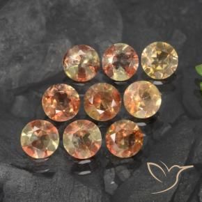 Gemas de andalucita Multicolor natural de 2.18 ct, Redondo, VS