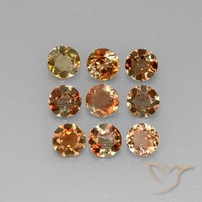 Gemas de andalucita Multicolor natural de 2.06 ct, Redondo, VS
