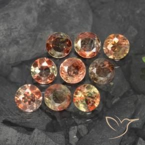 Gemas de andalucita Multicolor natural de 1.90 ct, Redondo, VS