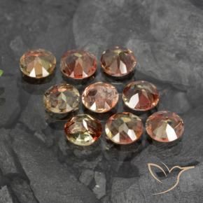 Gemas de andalucita Multicolor natural de 1.90 ct, Redondo, VS