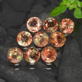 Gemas de andalucita multicolor natural de 2,20 ct, corte redondo, VS
