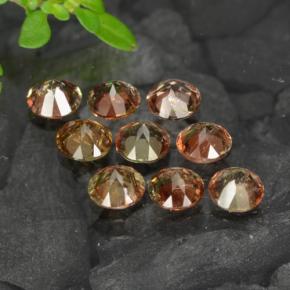 Gemas de andalucita multicolor natural de 2,20 ct, corte redondo, VS