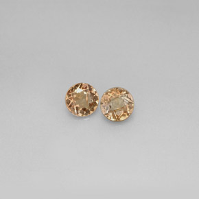 Gemas de andalucita multicolor natural de  ct, corte redondo, VS