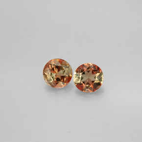 Gemas de andalucita multicolor natural de  ct, corte redondo, VS