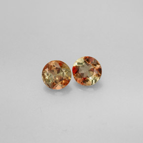 Gemas de andalucita multicolor natural de  ct, corte redondo, VS