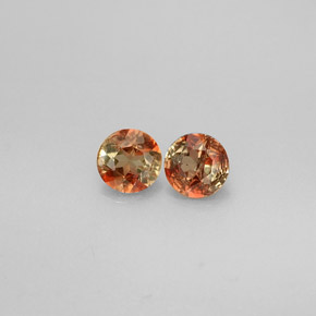 Gemas de andalucita multicolor natural de  ct, corte redondo, VS