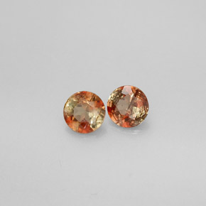 Gemas de andalucita multicolor natural de  ct, corte redondo, VS