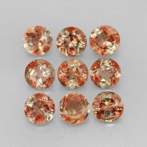 Gemas de andalucita multicolor natural de 2,30 ct, corte redondo, VS