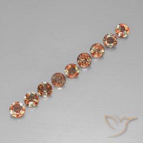 Gemas de andalucita Multicolor natural de 2.10 ct, Redondo, VS