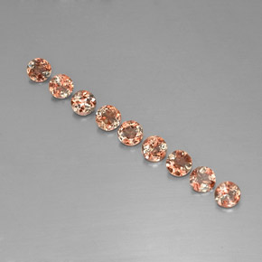 Gemas de andalucita multicolor natural de 2,24 ct, corte redondo, VS