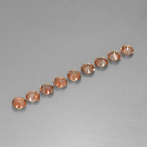 Gemas de andalucita multicolor natural de 2,24 ct, corte redondo, VS