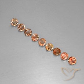 Gemas de andalucita Multicolor natural de 2.16 ct, Redondo, VS