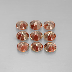Gemas de andalucita multicolor natural de  ct, corte redondo, VS