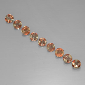 Gemas de andalucita Multicolor natural de  ct, Corte Redondo, VS