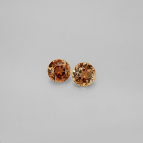 Gemas de andalucita multicolor natural de  ct, corte redondo, VS