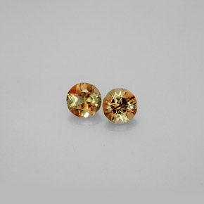 Gemas de andalucita multicolor natural de  ct, corte redondo, VS