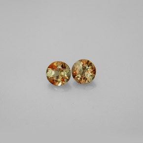 Gemas de andalucita multicolor natural de  ct, corte redondo, VS