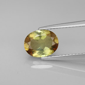 Andalucita multicolor natural de 1,63 ct, corte óvalo, VS