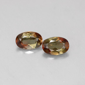 Gemas de andalucita multicolor natural de  ct, corte óvalo, VS