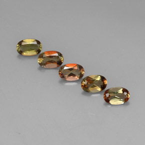 Gemas de andalucita multicolor natural de  ct, corte óvalo, VVS-VS