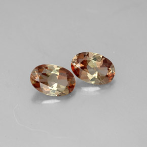 Gemas de andalucita multicolor natural de  ct, corte óvalo, VS