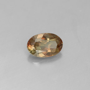 Andalucita multicolor natural de 0,45 ct, corte óvalo, VVS-VS