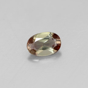 Andalucita multicolor natural de 0,40 ct, corte óvalo, VVS-VS