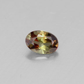 Andalucita multicolor natural de 0,41 ct, corte óvalo, VVS-VS