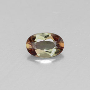 Andalucita multicolor natural de 0,43 ct, corte óvalo, VVS-VS
