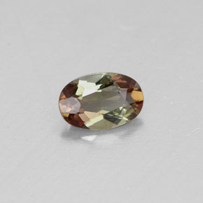 Andalucita multicolor natural de 0,43 ct, corte óvalo, VVS-VS